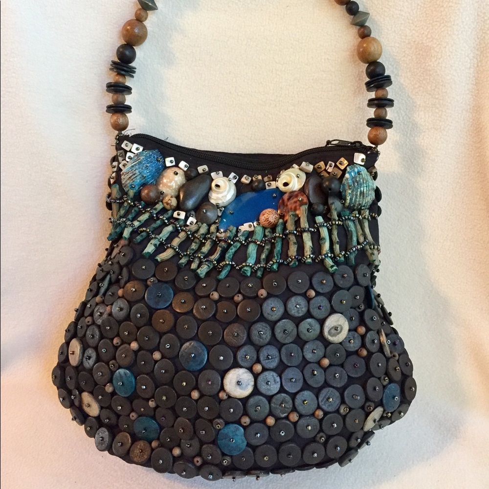 CEBU Designer Beaded Shoulder Bag